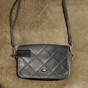 Coach Gray Quilted Mini Shoulder Bag Y2K